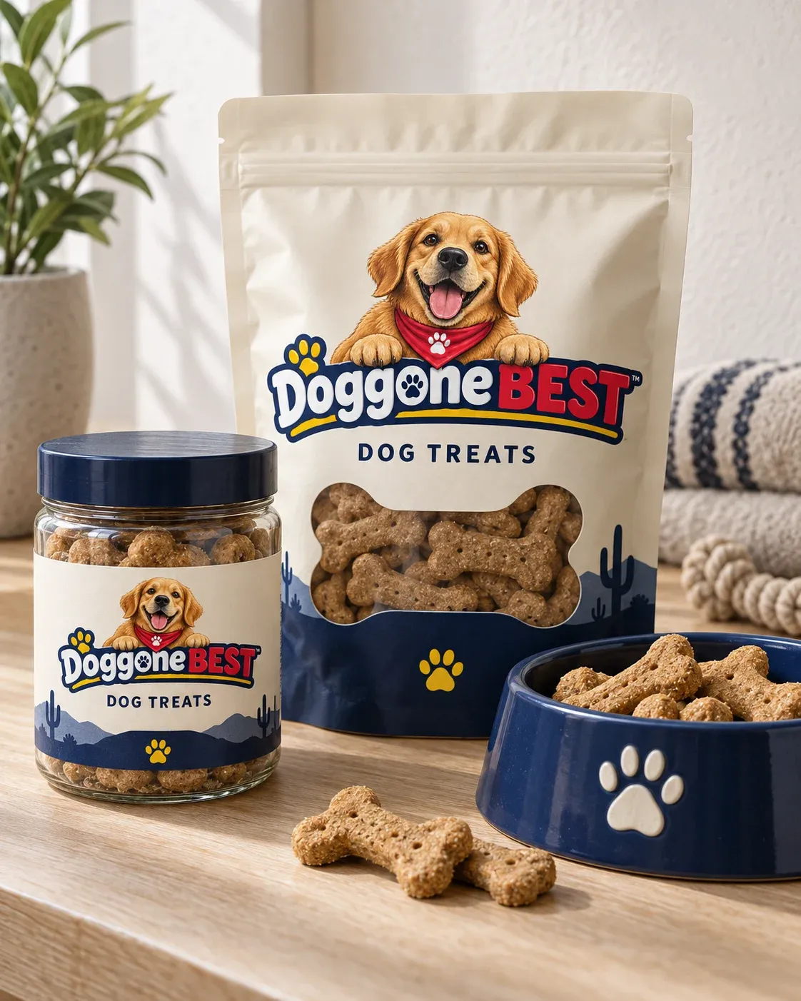 Doggone BEST dog treat pouch and jar.
